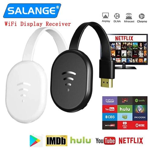 Clé TV sans fil, compatible HDMI, 1080P, pour Chromecast 3, Netflix, récepteur d'affichage WiFi, écran TV, Dongle Miracast Anycast Black