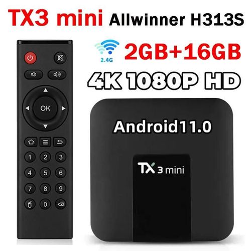 Tanix TX3 mini top box d'origine Android 11.0 4K HD 2G 16G 4G WiFi 4K TX3 TV Box Smart Allwinner H313S H. 265 2GB 64GB TX6 TV BOX tx3mini2gb64gb5gi8eu