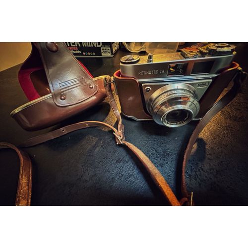 Kodak Retinette IA vintage + étui cuir d’origine – Made in Germany