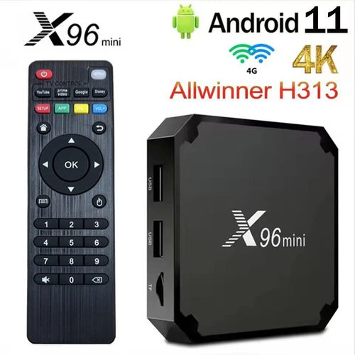 X96 Mini TV Box, lecteur multimédia d'origine, Android 11.0, H313S, Façades Core, 2 Go, 16 Go, 4G WiFi, 4K, UHD, HDR 10, TV Box 2G 16G keyboard Ue Plug