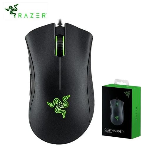 Razer-Souris de jeu filaire DeathAdder Essential, capteur optique 6400 ug I, 5 boutons indépendants, ordinateur portable, PC Gamer, originale White With Box