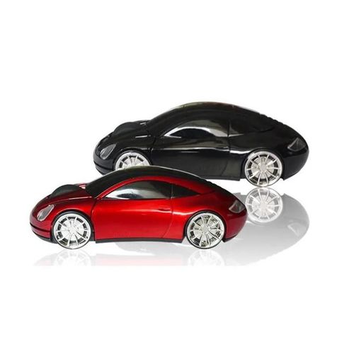 Souris sans fil mode Super voiture en forme de souris 2.4Ghz souris optique pour Pc ordinateur portable bureau Rouge