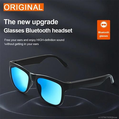 Nouveau Lecoo C8 Lunettes Intelligentes Casque D'origine Sans Fil Bluetooth 5.0 Lunettes De Soleil Casque Sport De Plein Air Écouteur Hd Micro Tête D'appel C8 Black