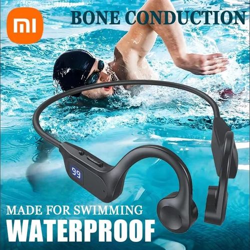 Xiaomi écouteur sans fil Conduction osseuse Sport natation Bluetooth écouteurs compatibles mains libres avec micro pour Sport X7 écouteurs Ultra-White