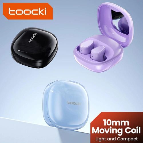 Toocki Bluetooth 5.3 écouteur sans fil HiFi dans l'oreille casque contrôle tactile avec micro écouteurs sport réduction du bruit casques Black