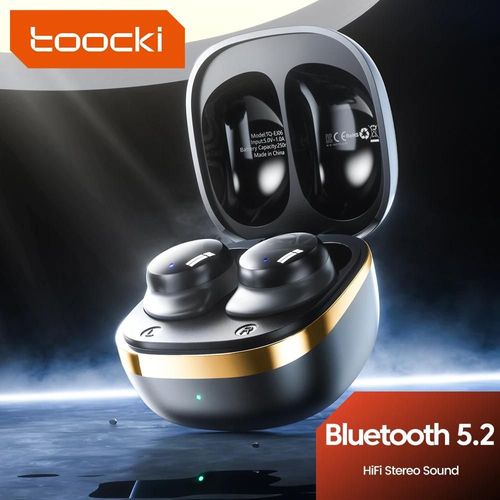 Toocki 3 TANMini-Écouteurs Bluetooth 5.2 TWS, Sans Fil, Oreillettes de dehors, Hifi Stéréo avec Microphone Black CHINA