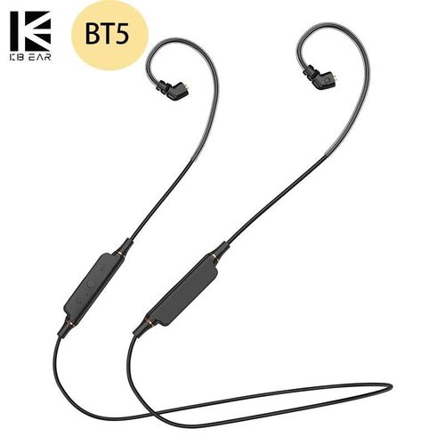 KBEAR-Câble de mise à niveau Bluetooth 5.1 BT5, 2 broches, QDC, TFZ, protocole SBC, AAC, casque sans fil, micro HD, crochet d'oreille IEM pour écouteur KZ, Kl's QDC