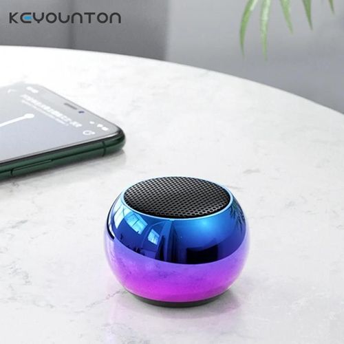 Mini haut-parleur Bluetooth sans fil en métal, Hifi, caisson de basses de musique Portable, colonne stéréo Super basse, téléphone Portable, ordinateur, lecteur de musique Type2 Black