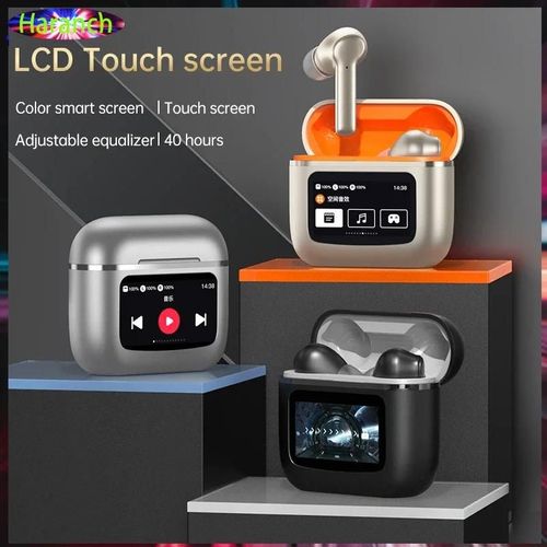 Ouvido-Écouteurs sans fil intelligents, écran tactile LCD, casque BT, bruit actif, suppression du sport, Pro2, T68 Pro Gold