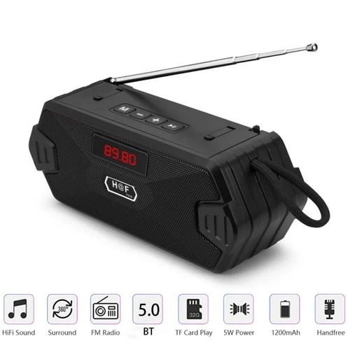 Haut-parleurs Bluetooth portables avec Radio FM Aux TF colonne de Super basses extérieure haut-parleurs sans fil USB Audio Bluetooth pour téléphone Blue