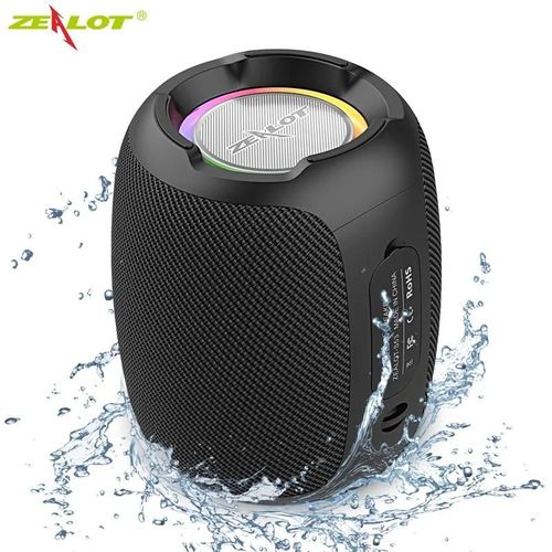 ZEALOT-S53 haut-parleur Bluetooth Portable 10 heures 10 w son super fort haut-parleur bluetooth IPX6 étanche pour téléphone TF carte USB Black