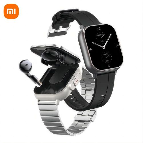 XIAOMI D8 Bluetooth casque appel 2-en-1 montre intelligente Sport mode écouteur téléphone montre écouteurs stéréoscopique appel casque steel silvery