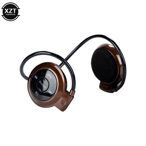 Casque stéréo Bluetooth sans fil pour le sport, écouteurs, micro, fente pour carte Micro SD, régulateur, 3 lecteurs de musique, casque, écouteur Or