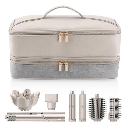 Sac De Rangement D'outils De Coiffure De Voyage Avec Poignée Conteneur De Bigoudi De Grande Capacité Pour Voyage D'affaires