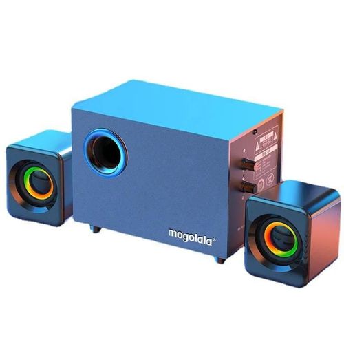 Caisson De basses Bluetooth en bois haut-parleur d'ordinateur boîte De son PC HIFI stéréo USB filaire Caixa De Som avec lumière LED pour ordinateur De bureau Bluetooth version