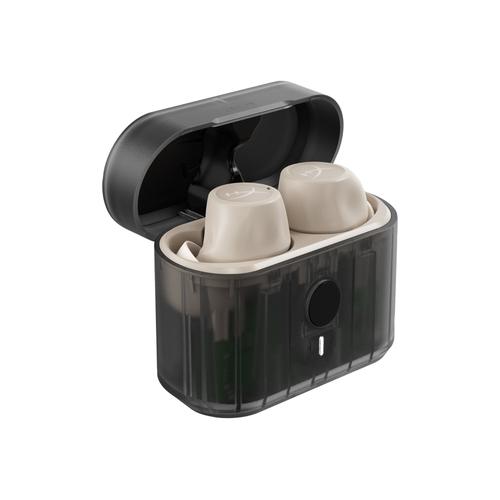HyperX Cirro Buds Pro - Écouteurs sans fil avec micro - intra-auriculaire - Bluetooth - Suppresseur de bruit actif - brun clair - pour Nintendo Switch