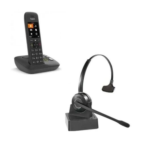 Cleyver - Téléphone GIGASET C575A et Casque Cleyver ODHW10 - DECT - Noir
