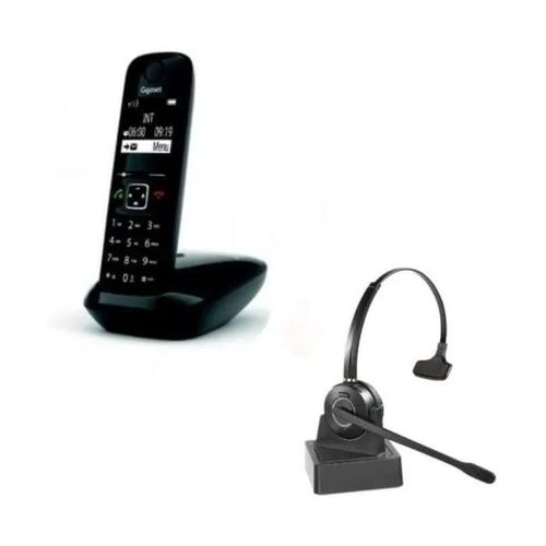 Cleyver - Téléphone Sans Fil GIGASET AS690 et Casque Cleyver ODHW10