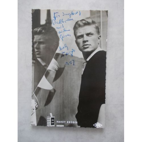 Hardy Kruger Carte Postale Dedicacee