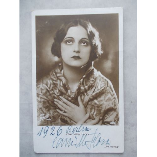 Camilla Horn Carte Postale Dedicacee