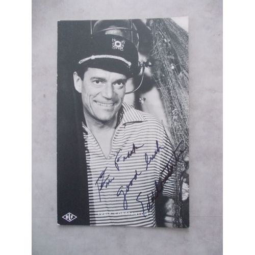 Eddie Constantine Carte Postale Dedicacee