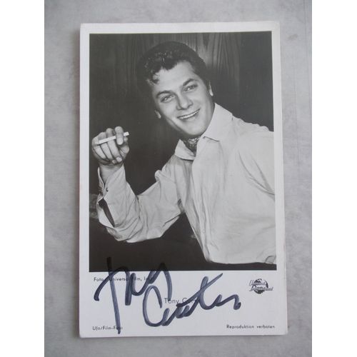 Tony Curtis Carte Postale Dedicacee