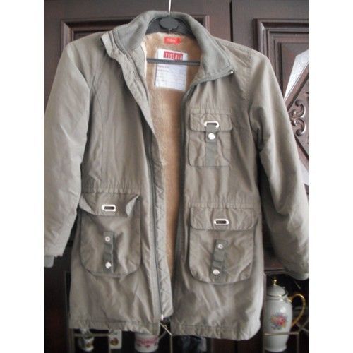Veste Tissaia Kaki 8ans Intérieur Fourré