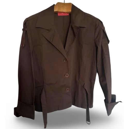 🤩 Etat Neuf Sublime Blouson Veste Marron En Coton Chacok Taille 40 🤩