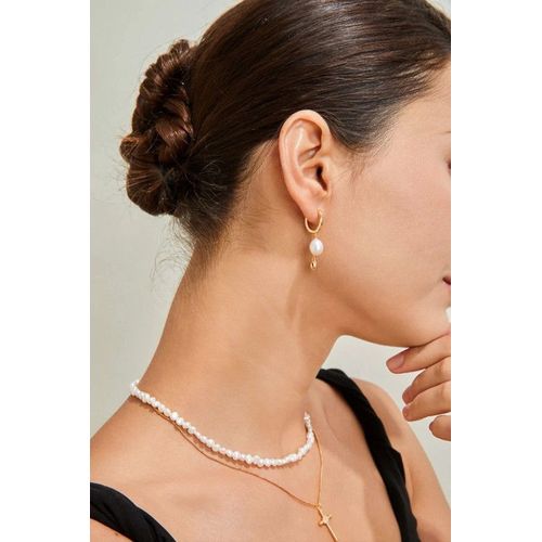 Larmes De Perle - Boucles D'Oreilles Perle & Dorure S925