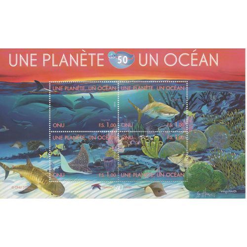 Nations Unies Timbre Une Planète , Un Océan 2010