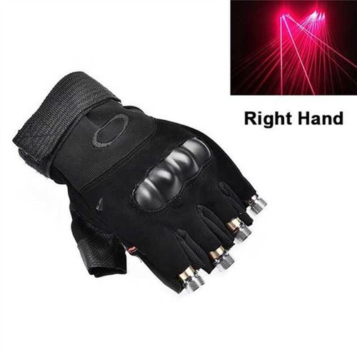 Gants Laser Vert à 4 Têtes,Faisceau Flash,Émettant une Charge,Lumière de Scène,DJ,Affichage de ix- Red right hand