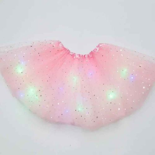 Jupe Tutu Lumineuse À Paillettes Et Étoiles En Tulle Pour Femme,Costume De Ixd'halloween Pour Fille- Rose-40cm For Adults