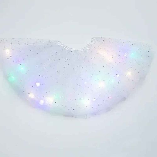 Jupe Tutu Lumineuse À Paillettes Et Étoiles En Tulle Pour Femme,Costume De Ixd'halloween Pour Fille- White-30cm For Children