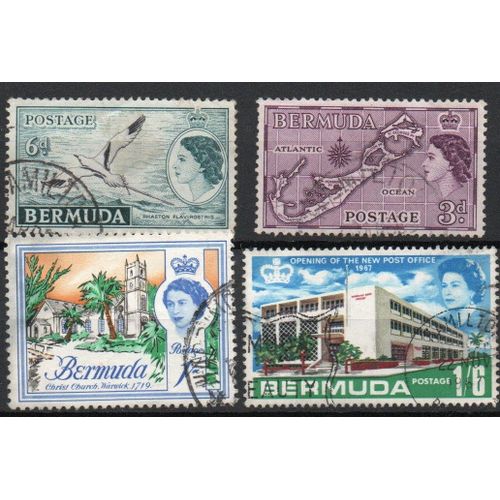 Bermudes Timbres La Reine Elisabeth Ii