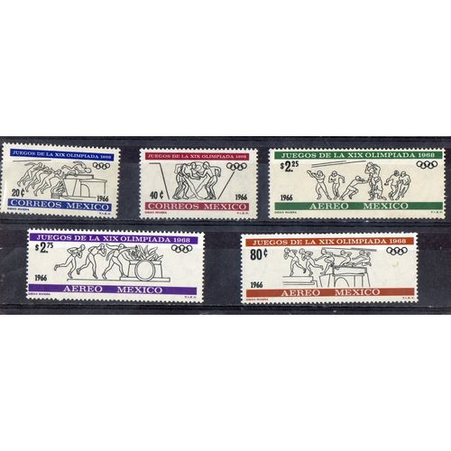 Mexique Timbres Série Préolympique 1966