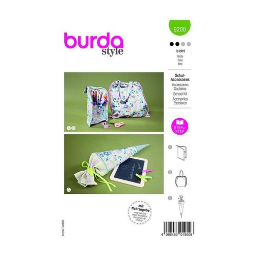 Patron Burda 9200 - Accessoires Scolaires