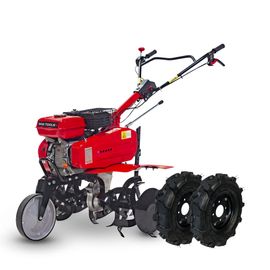 Motobineuse thermique 7 ch 75 cm à courroie + set de roues MW Tools MFR750