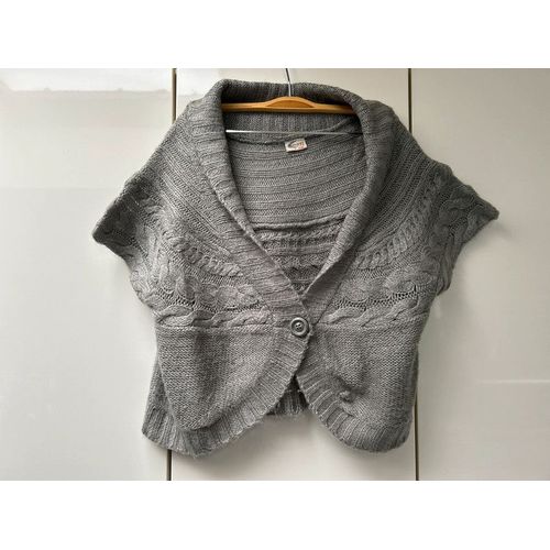 Gilet Court Gris À Boutons Casual Clothing - Taille Xxl