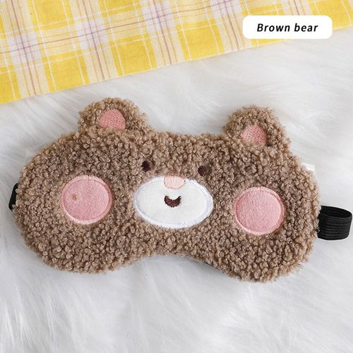Pour Les Yeux En Peluche,Dessin Mignon,Protection Pour Les Yeux,Grenouille,Chien,Sommeil Nocturne,Rêve,Résistant À La - Brown Bear