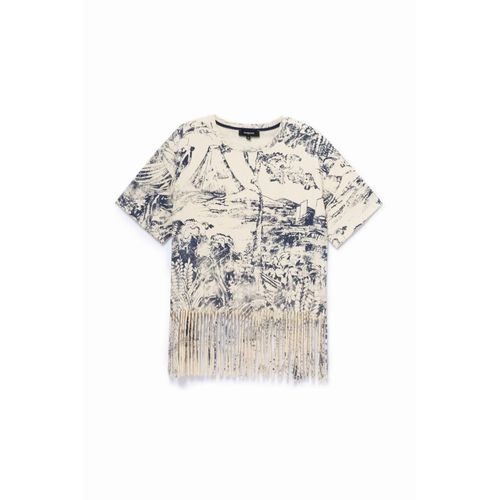 T-Shirt Bicolore Franges