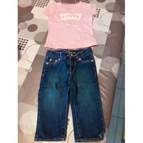Ensemble Jean Et T Shirt Levi's Bébé Fille 12/18 Mois