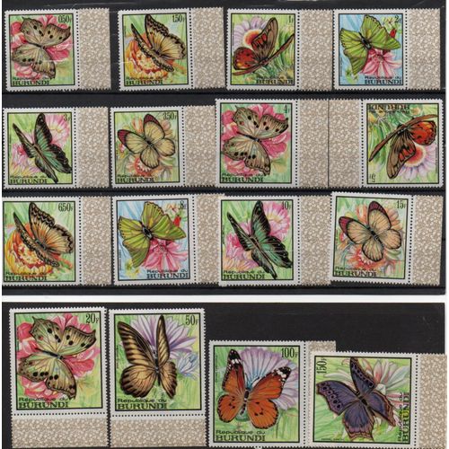 Burundi Timbres Animaux : Les Papillons 1969