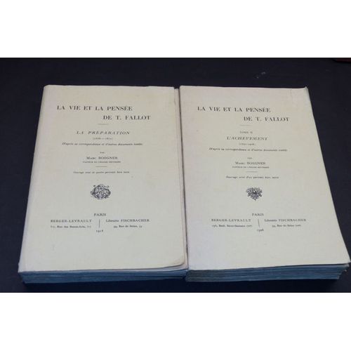 La Vie Et La Pensée De T.Fallot D'après Sa Correspondance Et Documents Inédits Par Marc Boegner Pasteur Protestant
