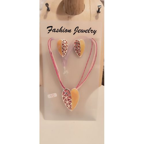 Parure Collier Et Boucles D'Oreille Fantaisie P10