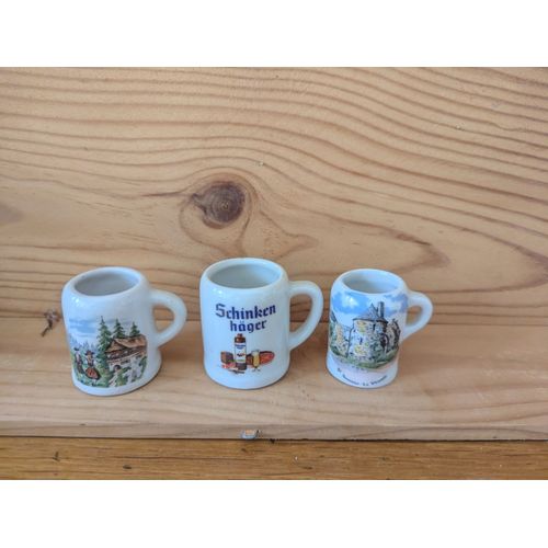 Lot De 3 Mini Chopes De Biere De 6 Cm