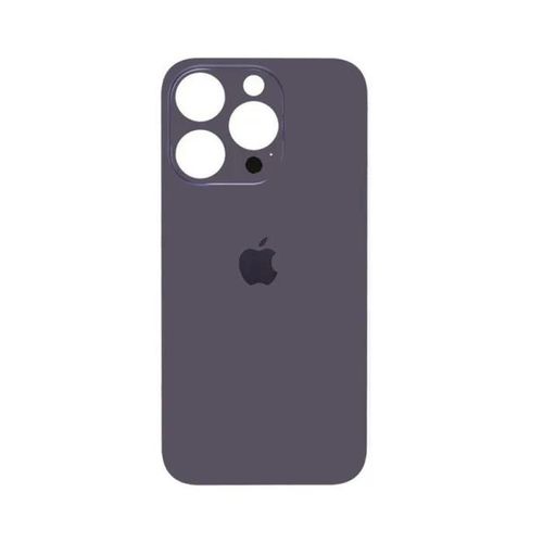 Vitre Arrière Iphone 14 Pro Mauve Violet Face Arrière Big Hole Logo