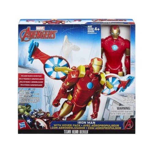 Coffret Avengers Iron Man + Aérorropulseur - Figurine Marvel 30 Cm Et Accessoire - Set Personnage Dc + Carte Tigre - Jouet Garçon