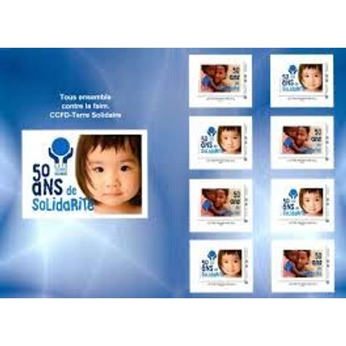 Association "Terre Solidaire" 50 Ans De Solidarité : Lutton Tous Ensemble Contre La Faim Année 2014 Bloc Feuillet Collector Yt Luxe Comprenant 10 Timbres Autoadhésifs Validité Permanente Prioritaire
