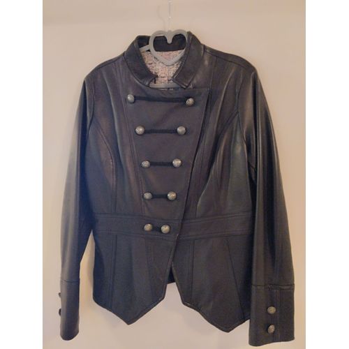 Veste Cuir Façon Militaire Faite Sur Mesure Par Couturière