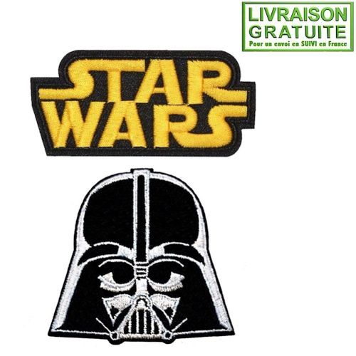 Lot De 2 Patchs Écussons Star Wars Dark Vador Anakin Skywalker - Thermocollants